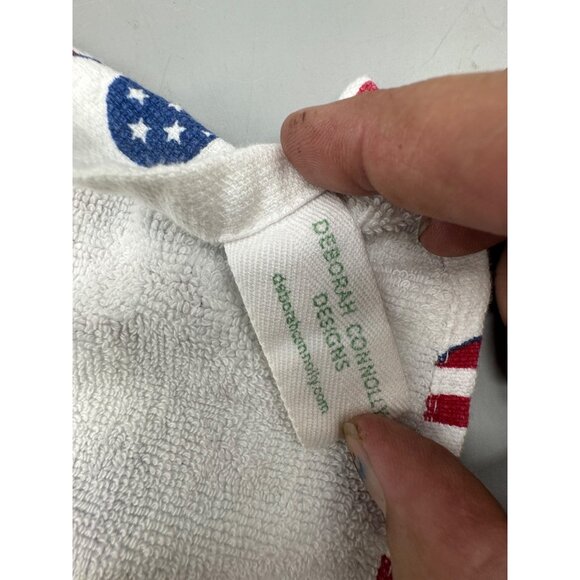 Debora Connolly Design Patriotic Paw Print Kitchen Hand Towel Used READ - Picture 7 of 7